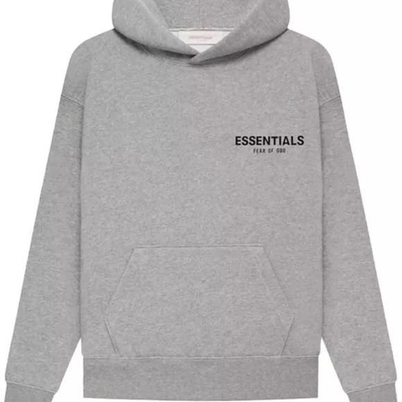 Authentic Fear Of God Essentials Dark Oatmeal Hoodie - Picture 1 of 5